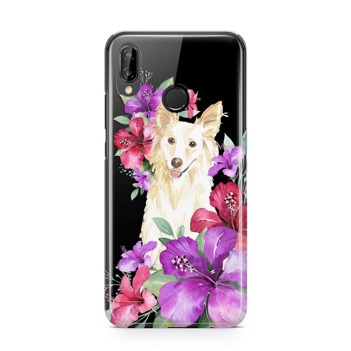 Personalised White Collie Huawei P20 Lite Phone Case