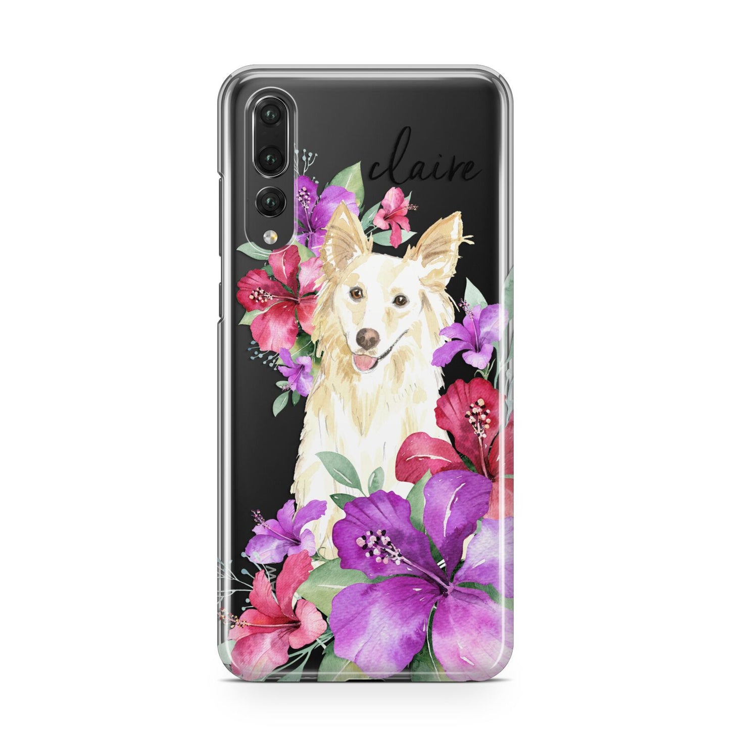 Personalised White Collie Huawei P20 Pro Phone Case