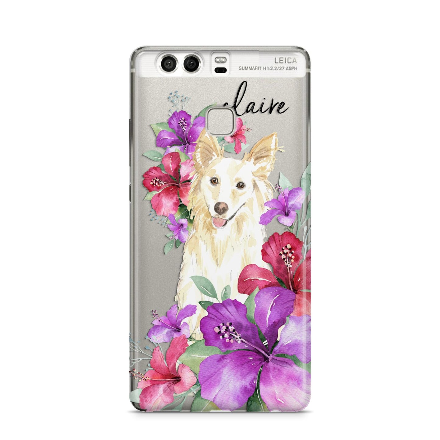 Personalised White Collie Huawei P9 Case