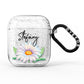 Personalised White Daisy AirPods Glitter Case
