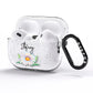 Personalised White Daisy AirPods Pro Glitter Case Side Image