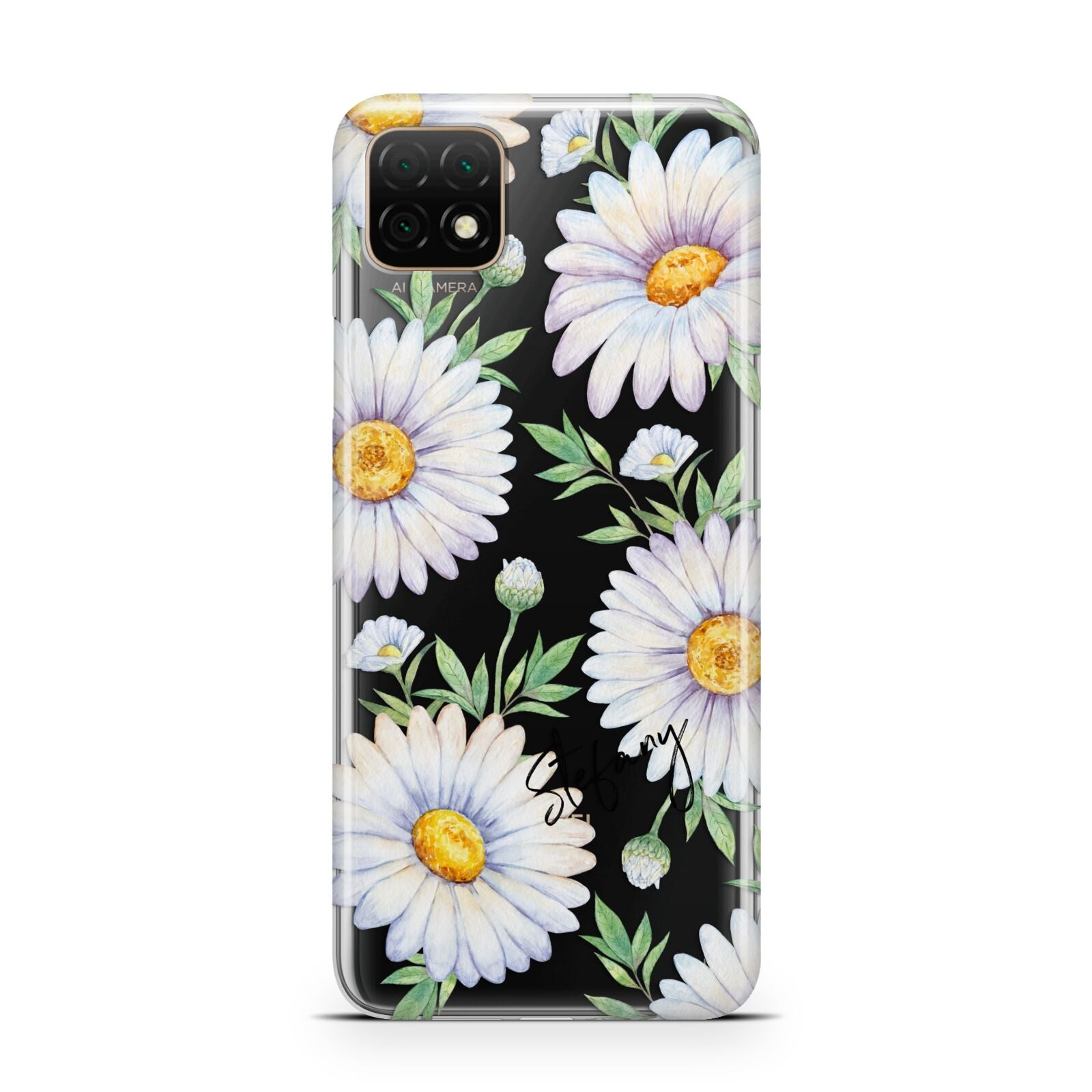 Personalised White Daisy Huawei Enjoy 20 Phone Case