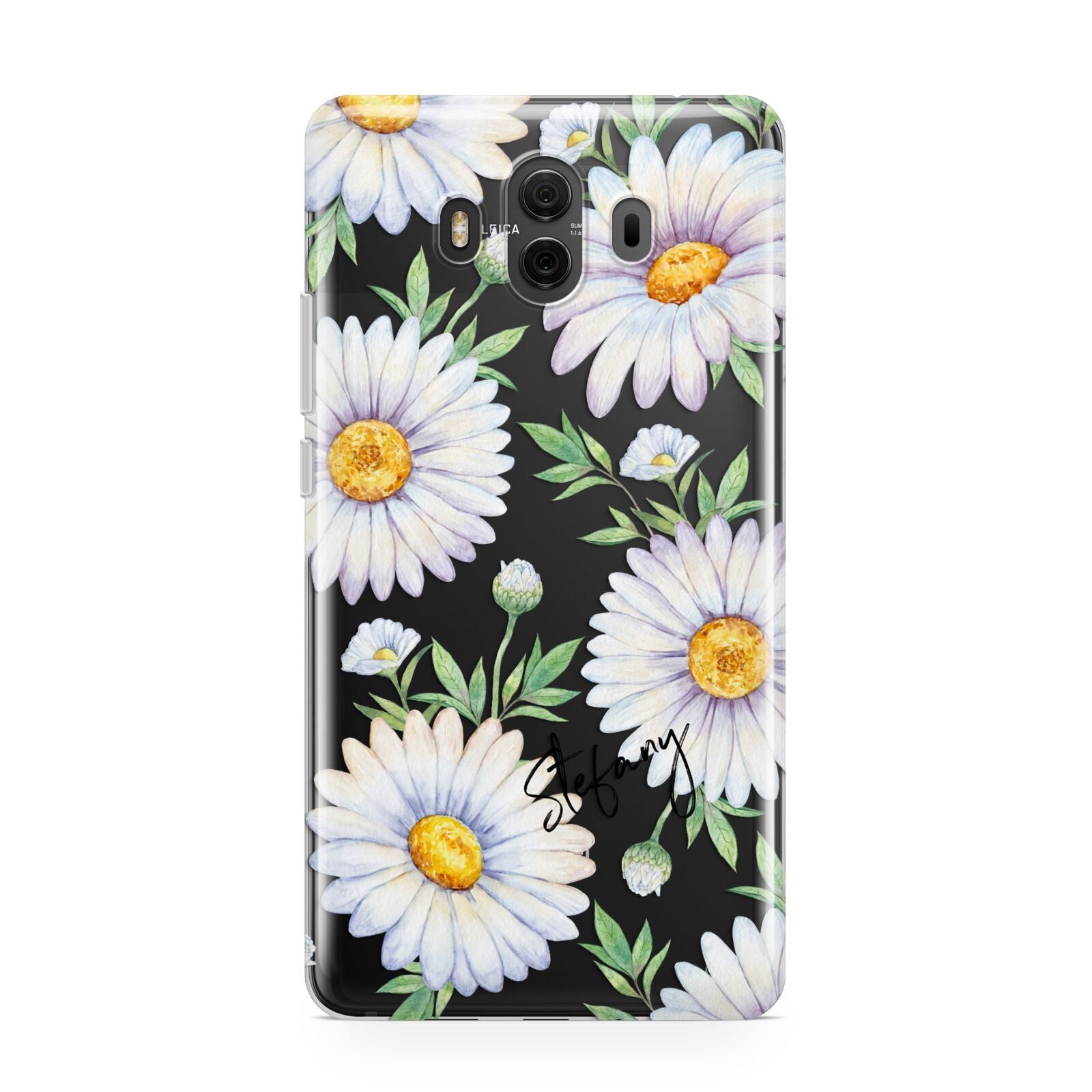 Personalised White Daisy Huawei Mate 10 Protective Phone Case