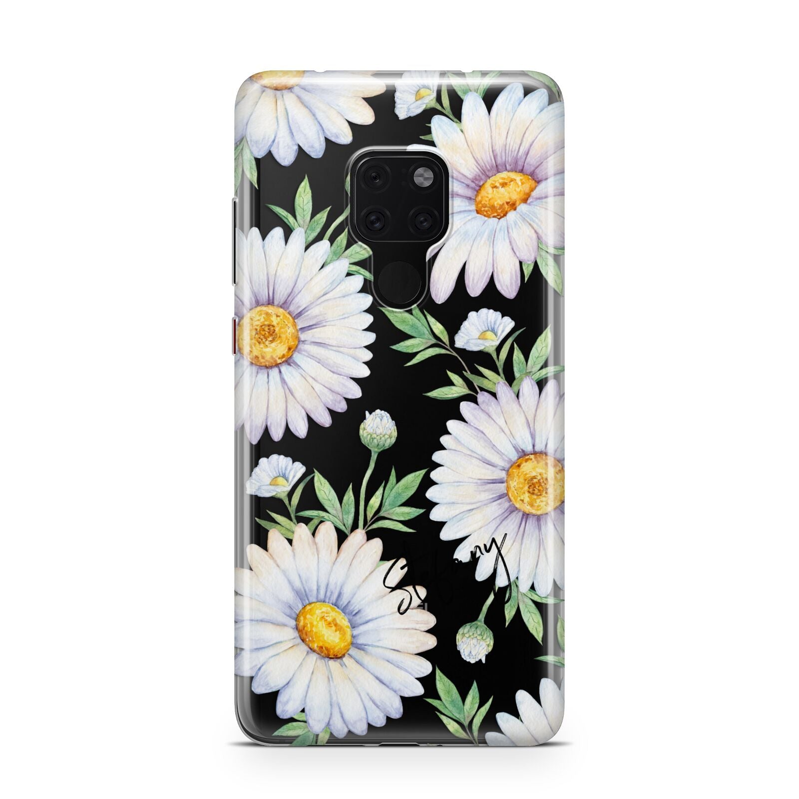 Personalised White Daisy Huawei Mate 20 Phone Case