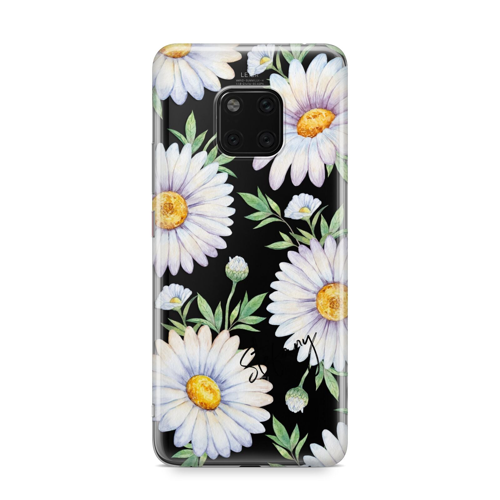 Personalised White Daisy Huawei Mate 20 Pro Phone Case