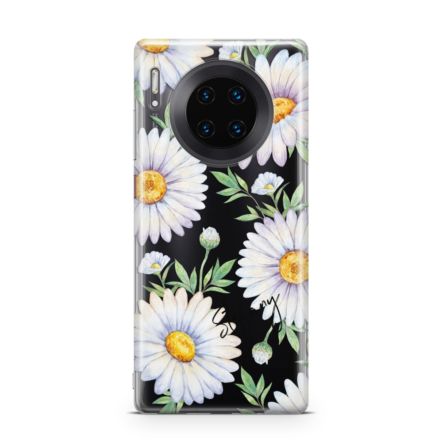 Personalised White Daisy Huawei Mate 30 Pro Phone Case