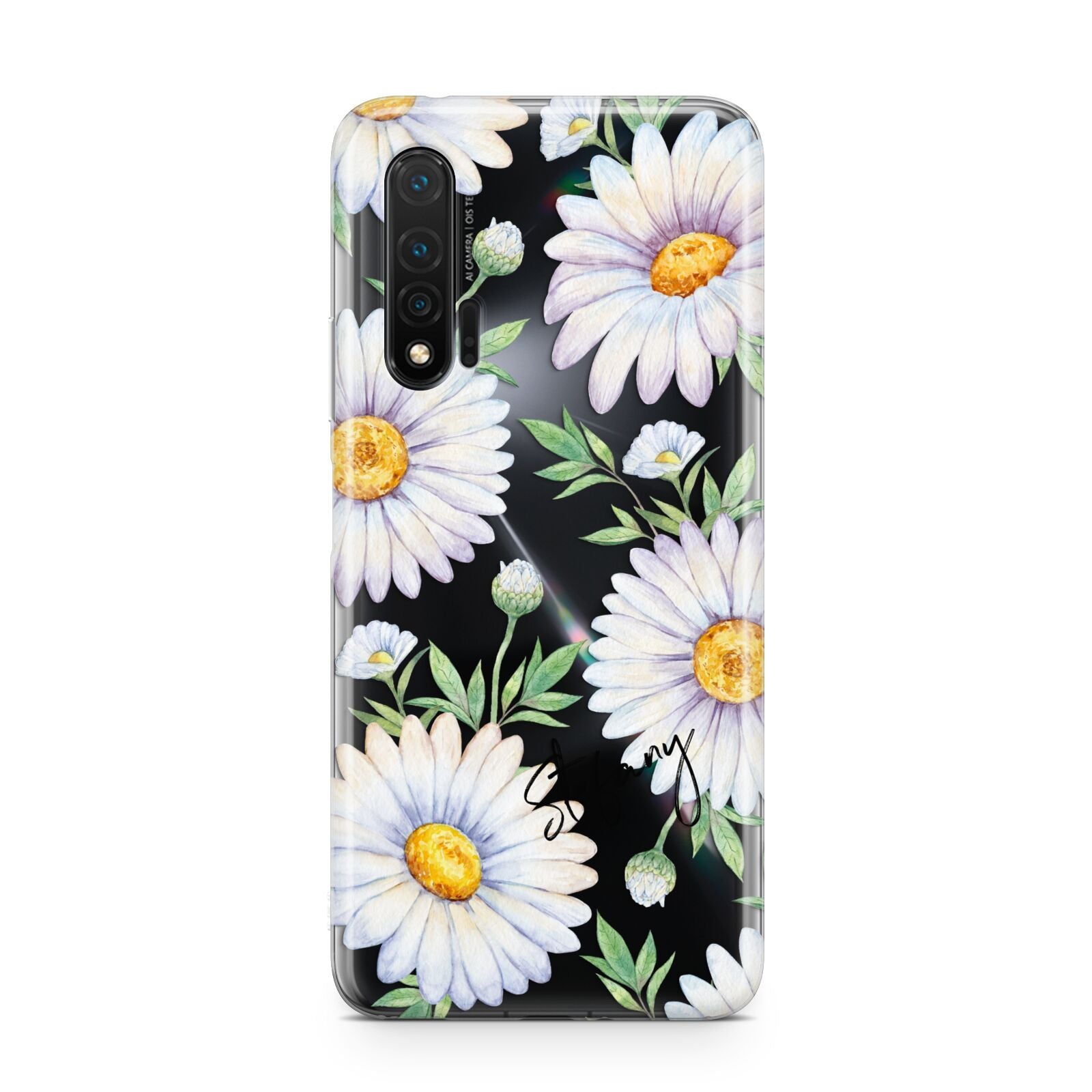 Personalised White Daisy Huawei Nova 6 Phone Case