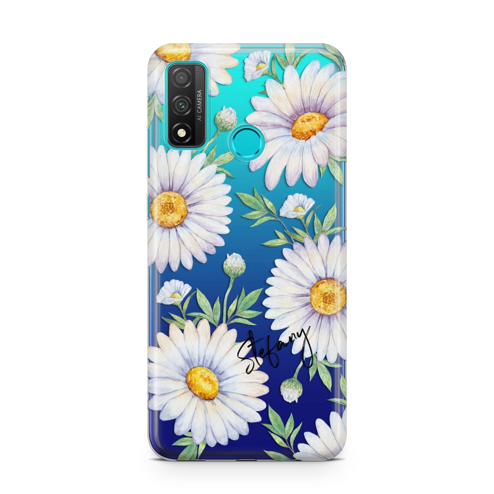 Personalised White Daisy Huawei P Smart 2020