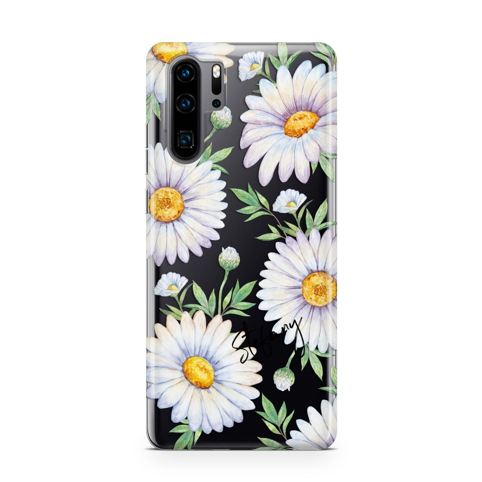 Personalised White Daisy Huawei P30 Pro Phone Case