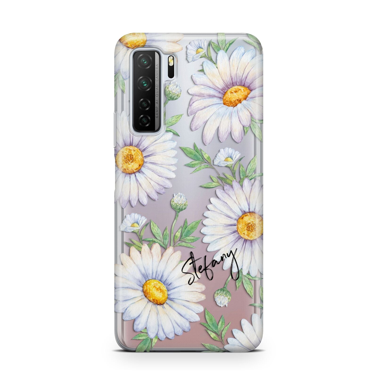 Personalised White Daisy Huawei P40 Lite 5G Phone Case