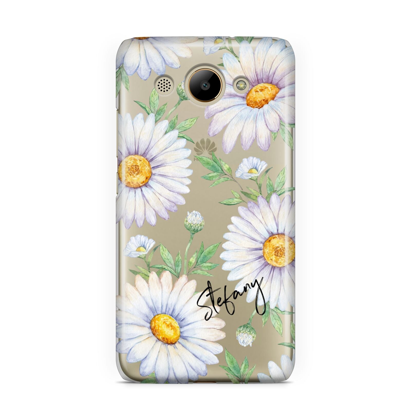 Personalised White Daisy Huawei Y3 2017