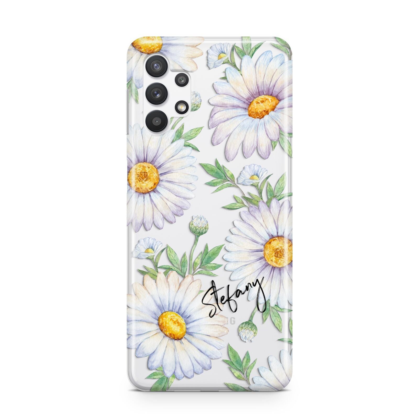 Personalised White Daisy Samsung A32 5G Case