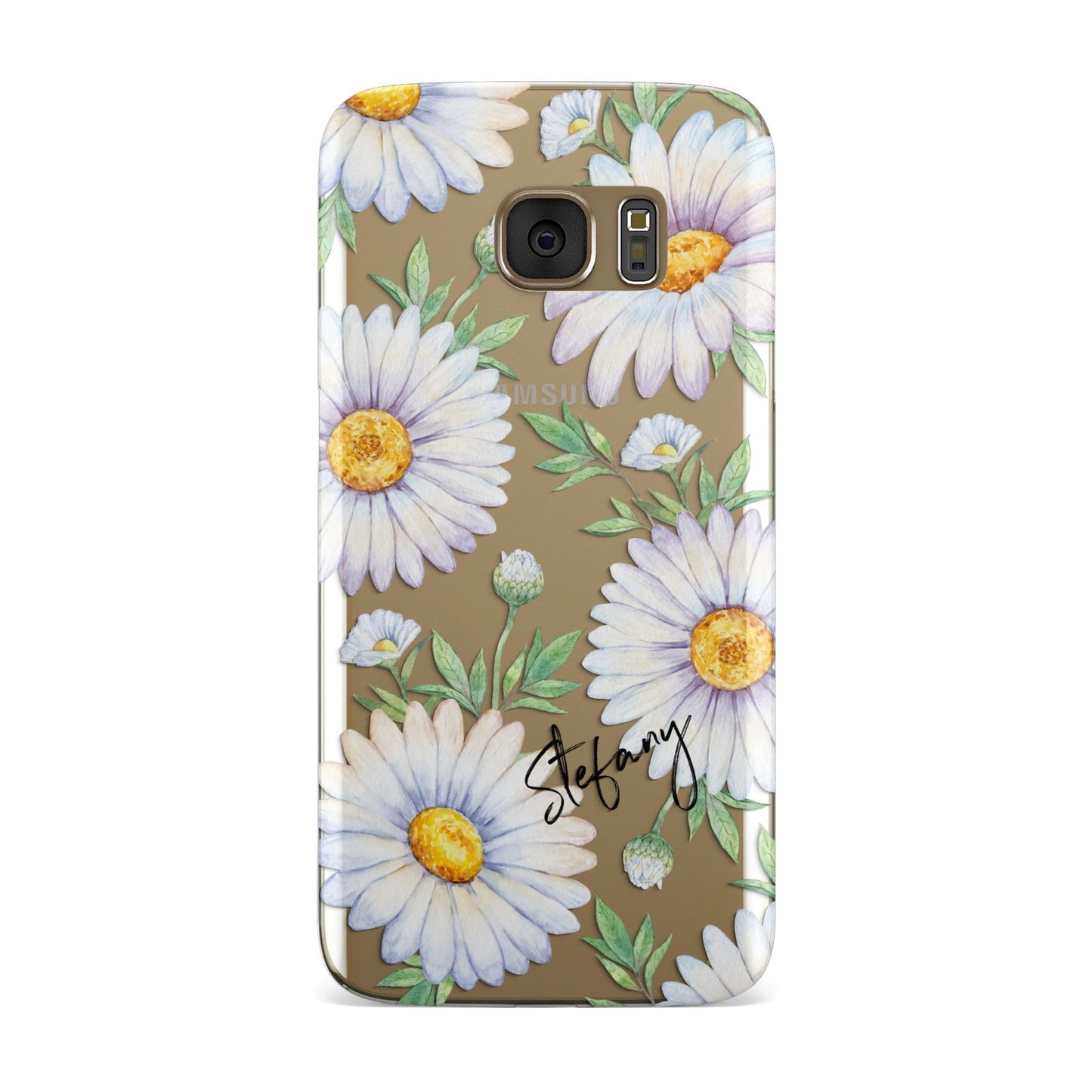 Personalised White Daisy Samsung Galaxy Case