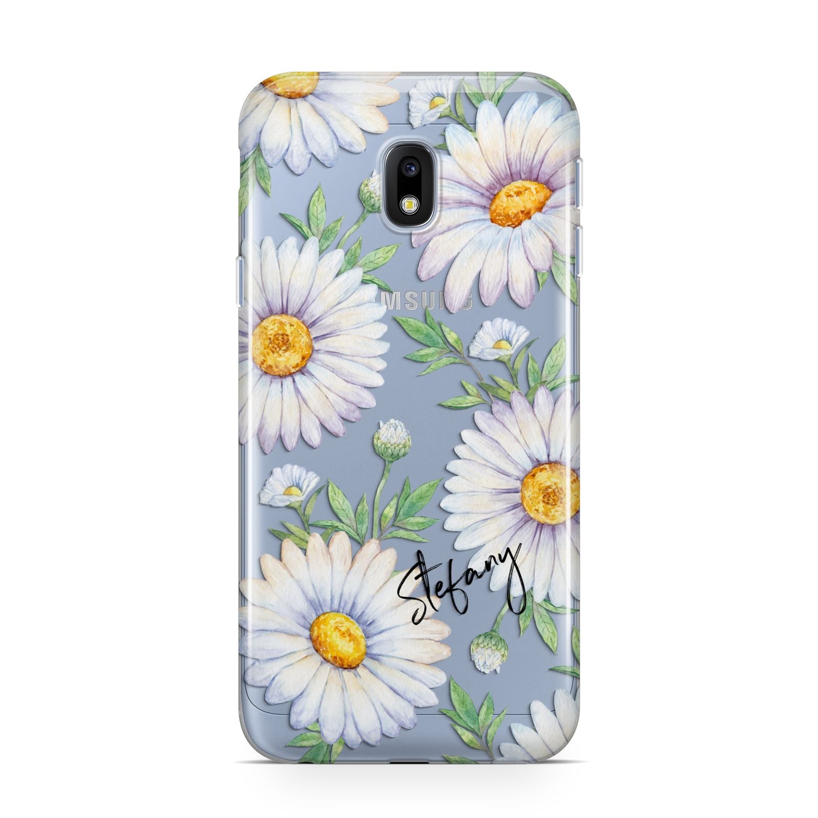 Personalised White Daisy Samsung Galaxy J3 2017 Case