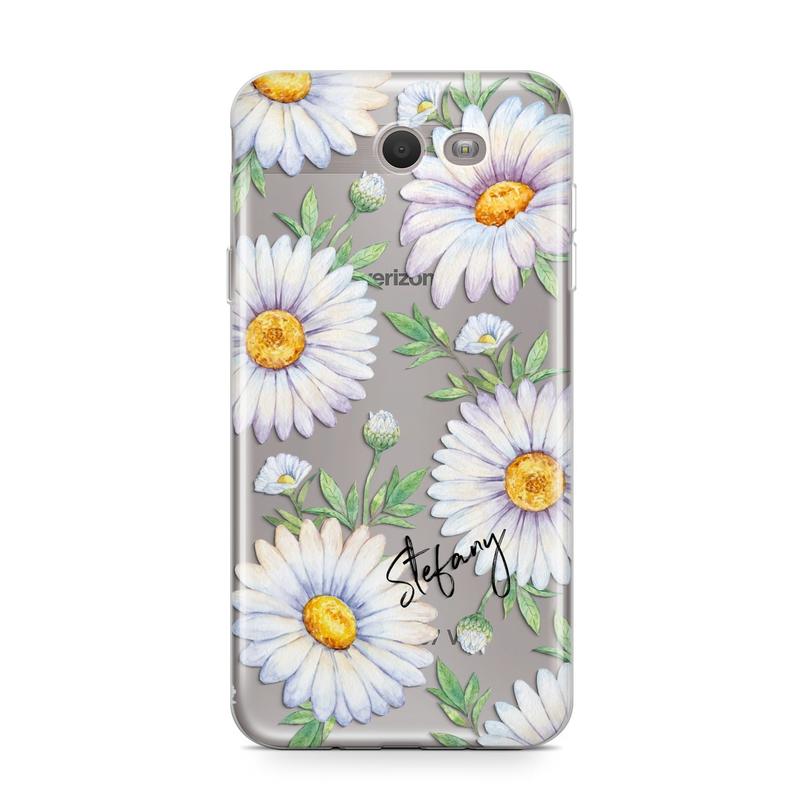 Personalised White Daisy Samsung Galaxy J7 2017 Case