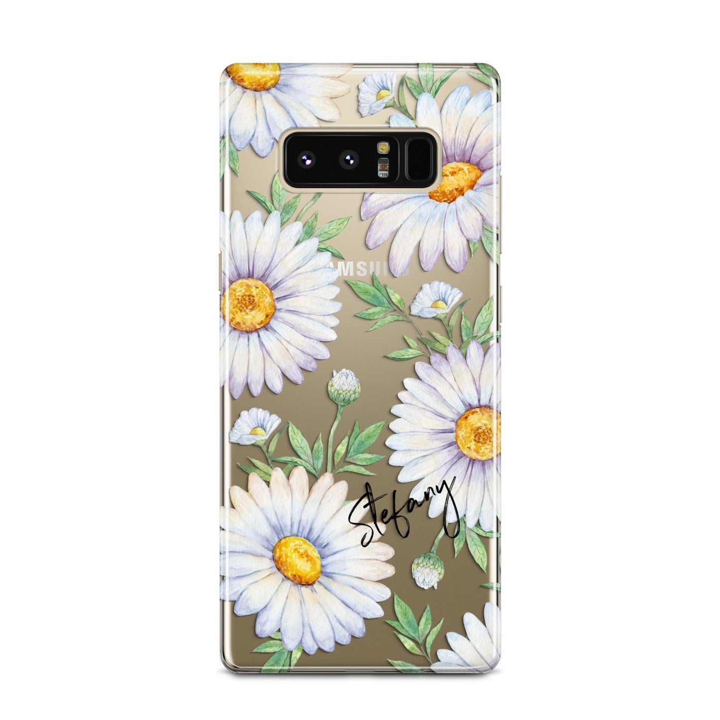 Personalised White Daisy Samsung Galaxy Note 8 Case