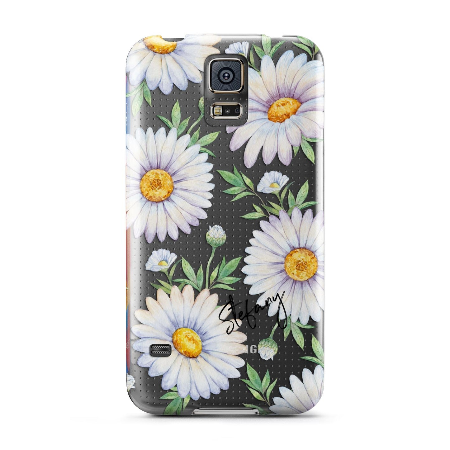 Personalised White Daisy Samsung Galaxy S5 Case