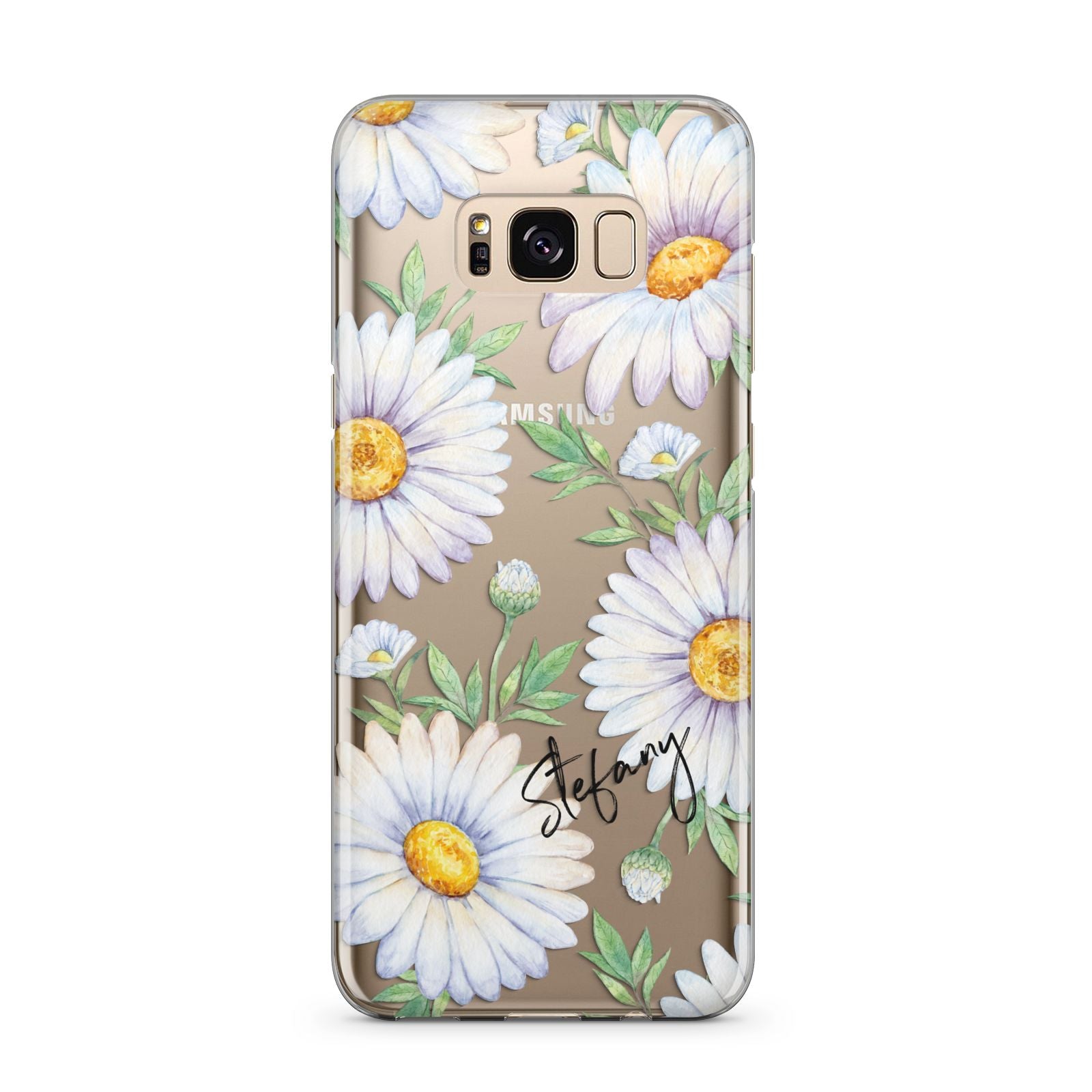 Personalised White Daisy Samsung Galaxy S8 Plus Case