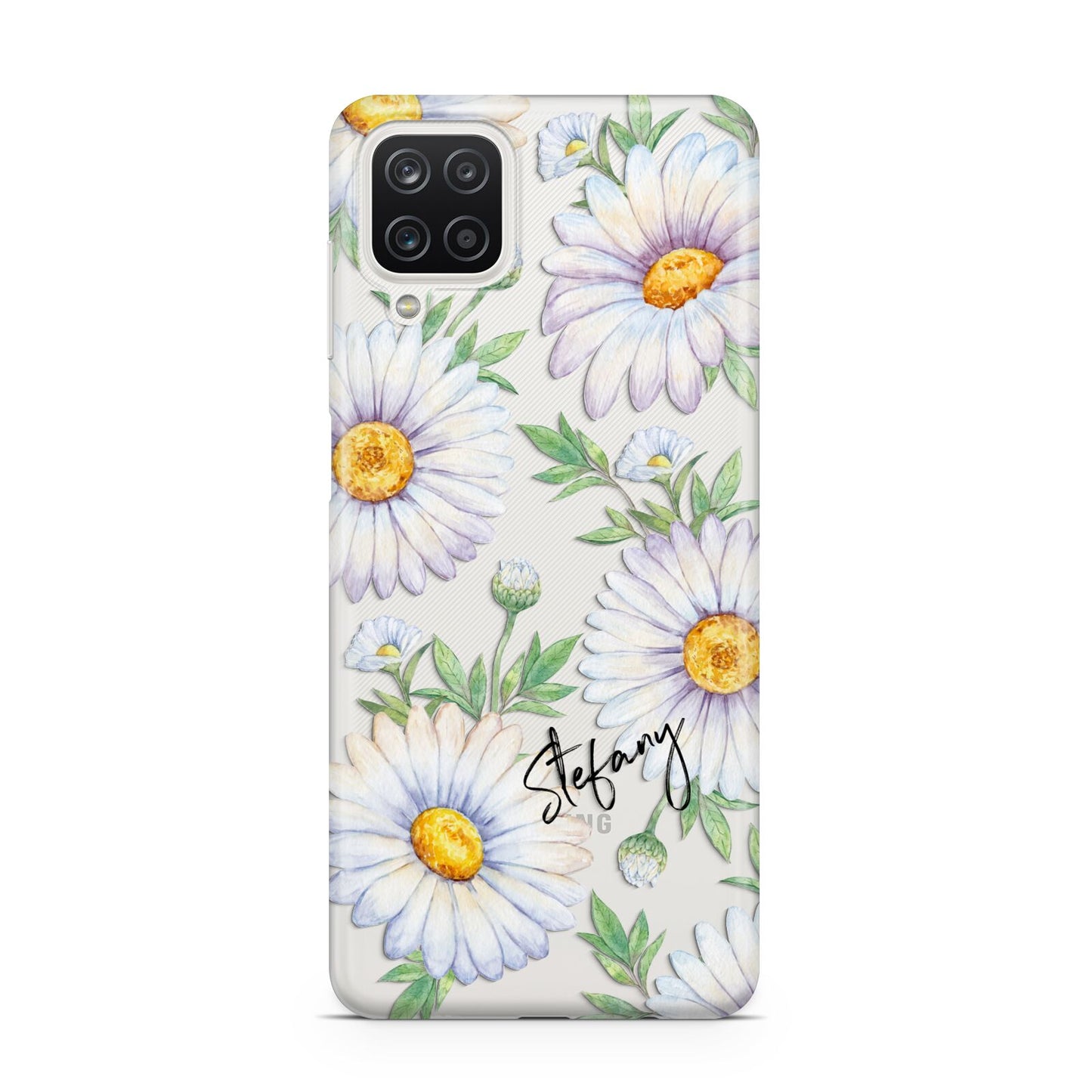 Personalised White Daisy Samsung M12 Case