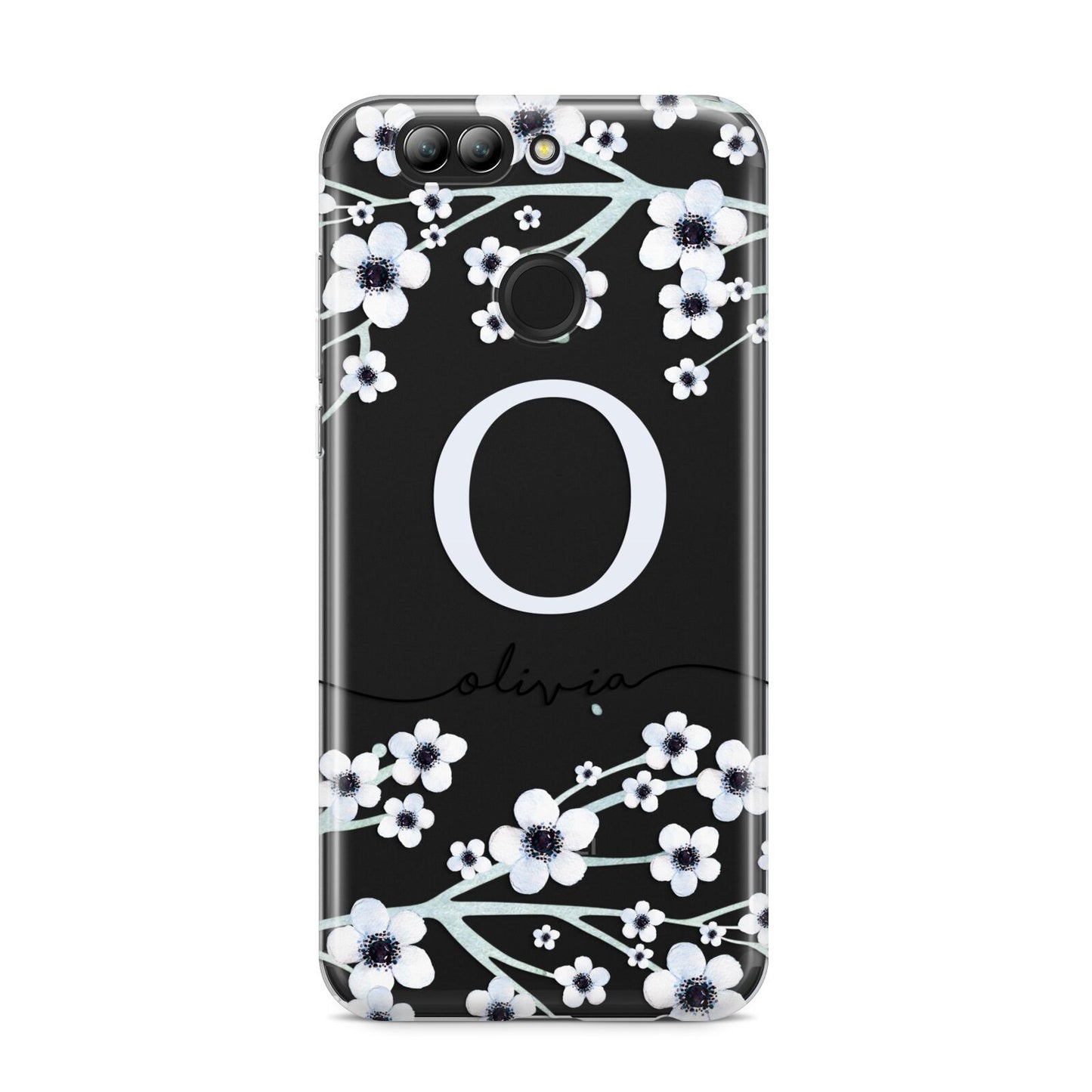 Personalised White Flower Huawei Nova 2s Phone Case