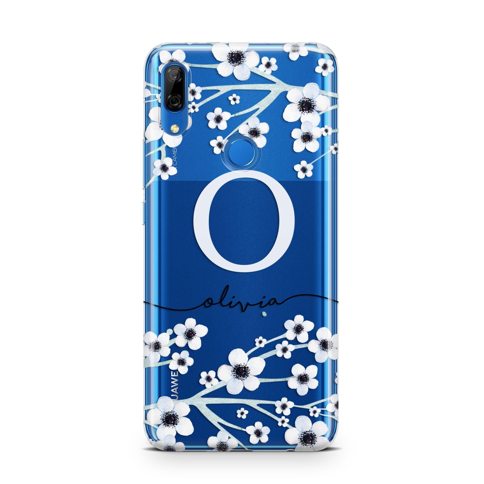 Personalised White Flower Huawei P Smart Z