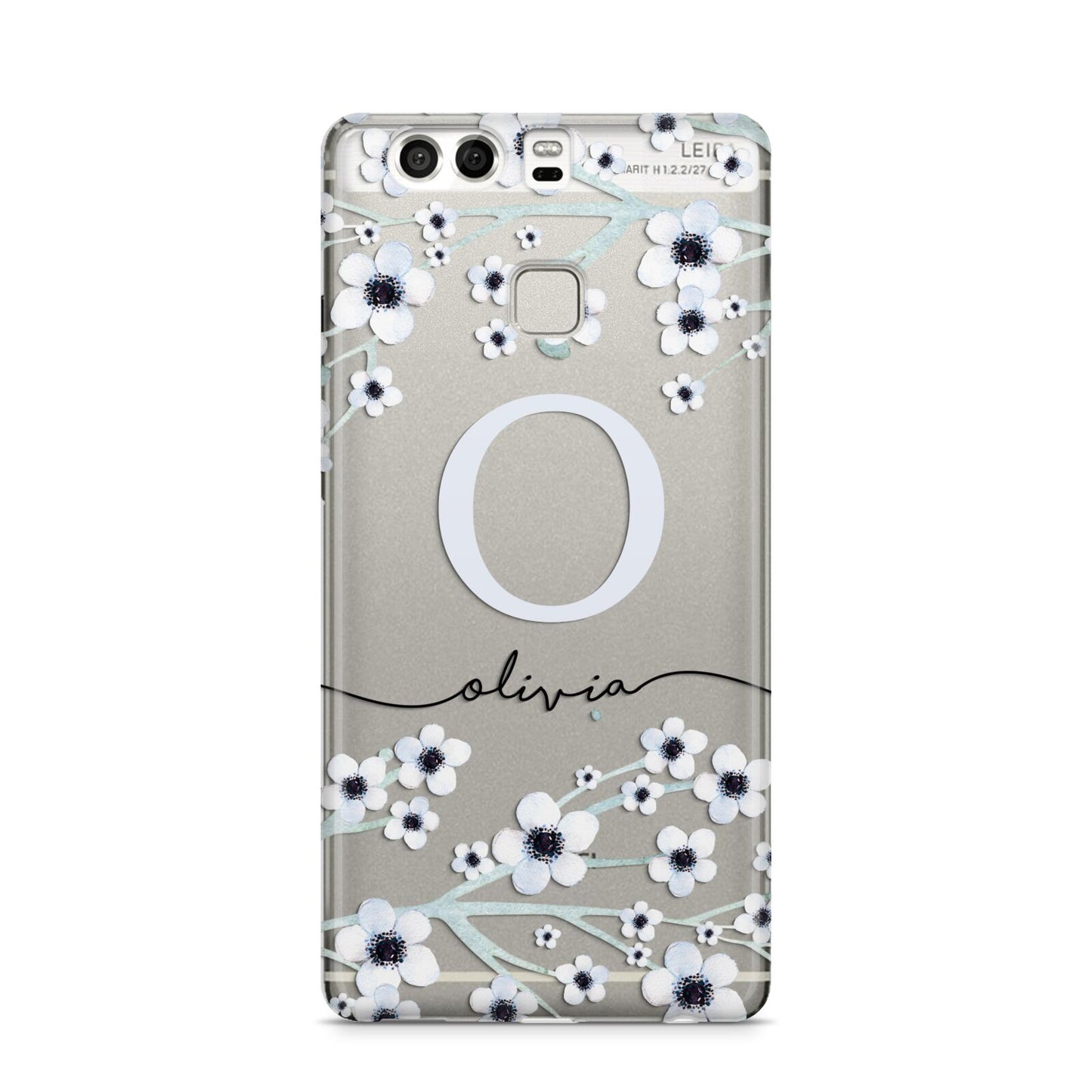 Personalised White Flower Huawei P9 Case