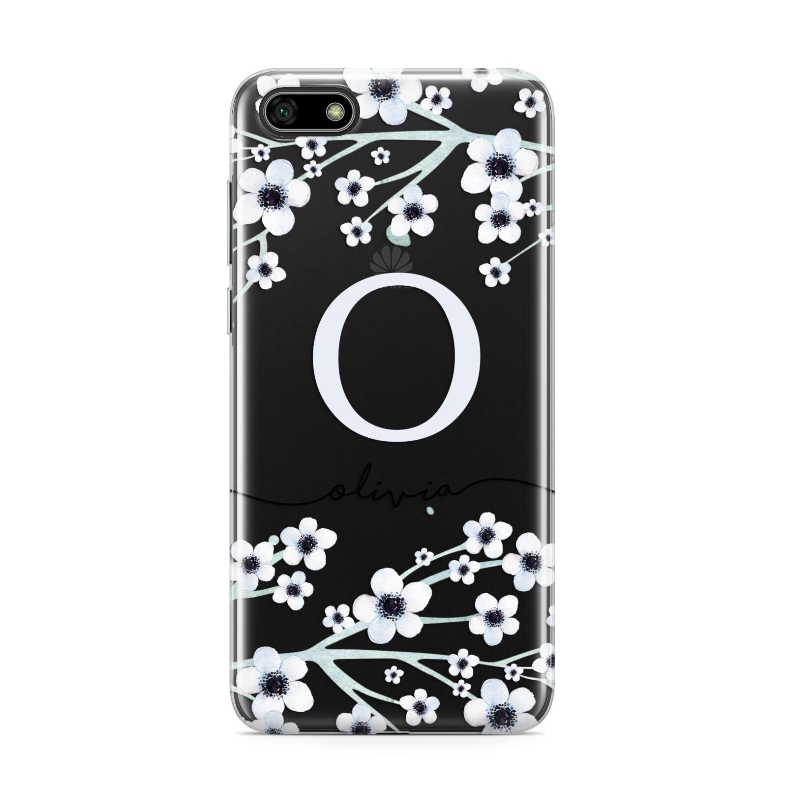 Personalised White Flower Huawei Y5 Prime 2018 Phone Case