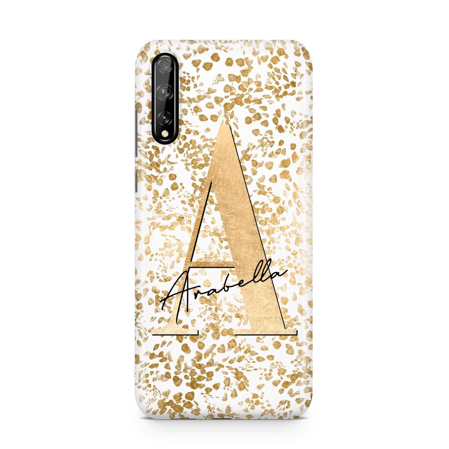 Personalised White Gold Cheetah Huawei Enjoy 10s Phone Case