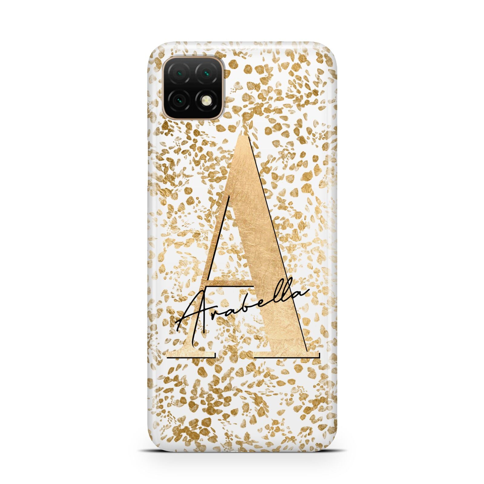 Personalised White Gold Cheetah Huawei Enjoy 20 Phone Case