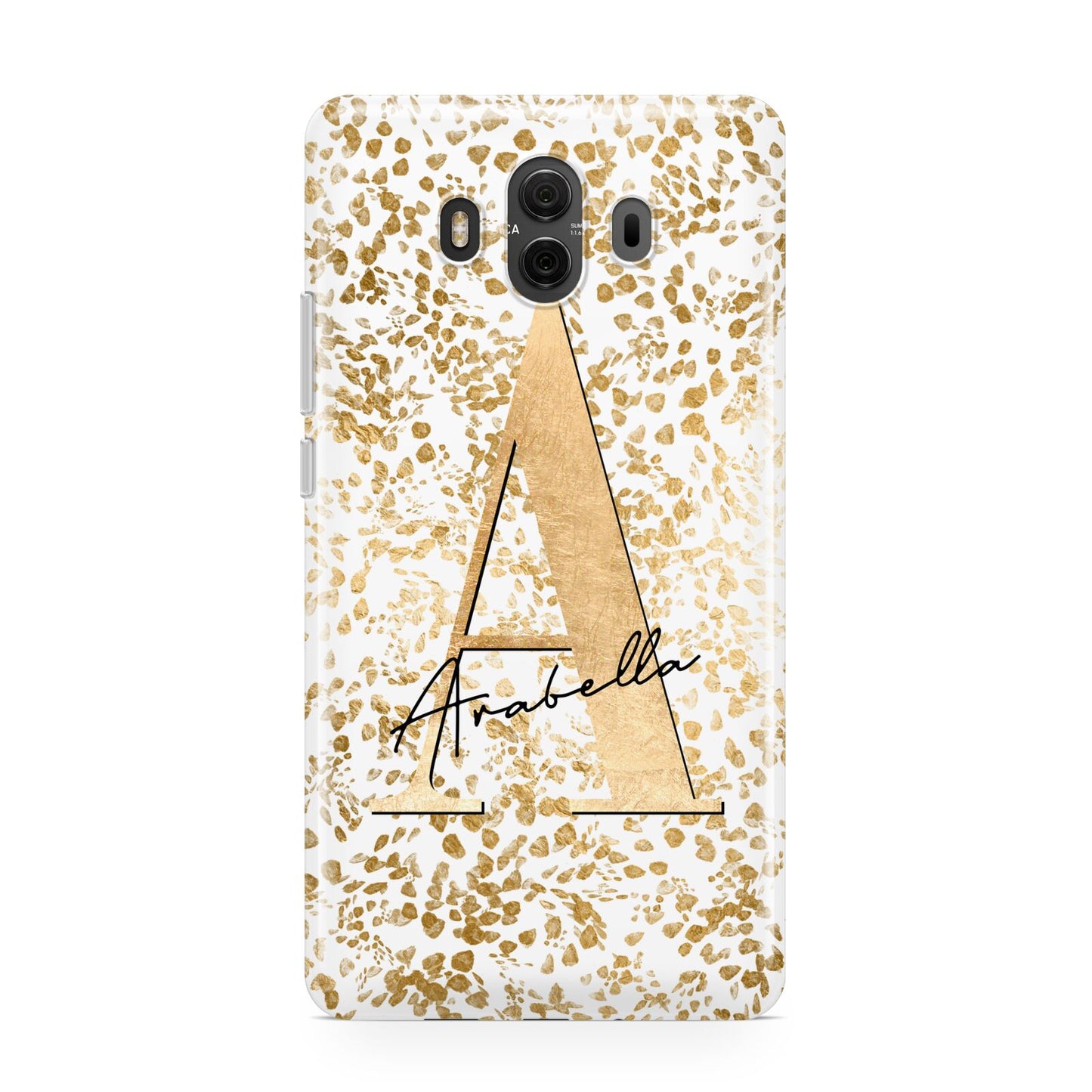 Personalised White Gold Cheetah Huawei Mate 10 Protective Phone Case