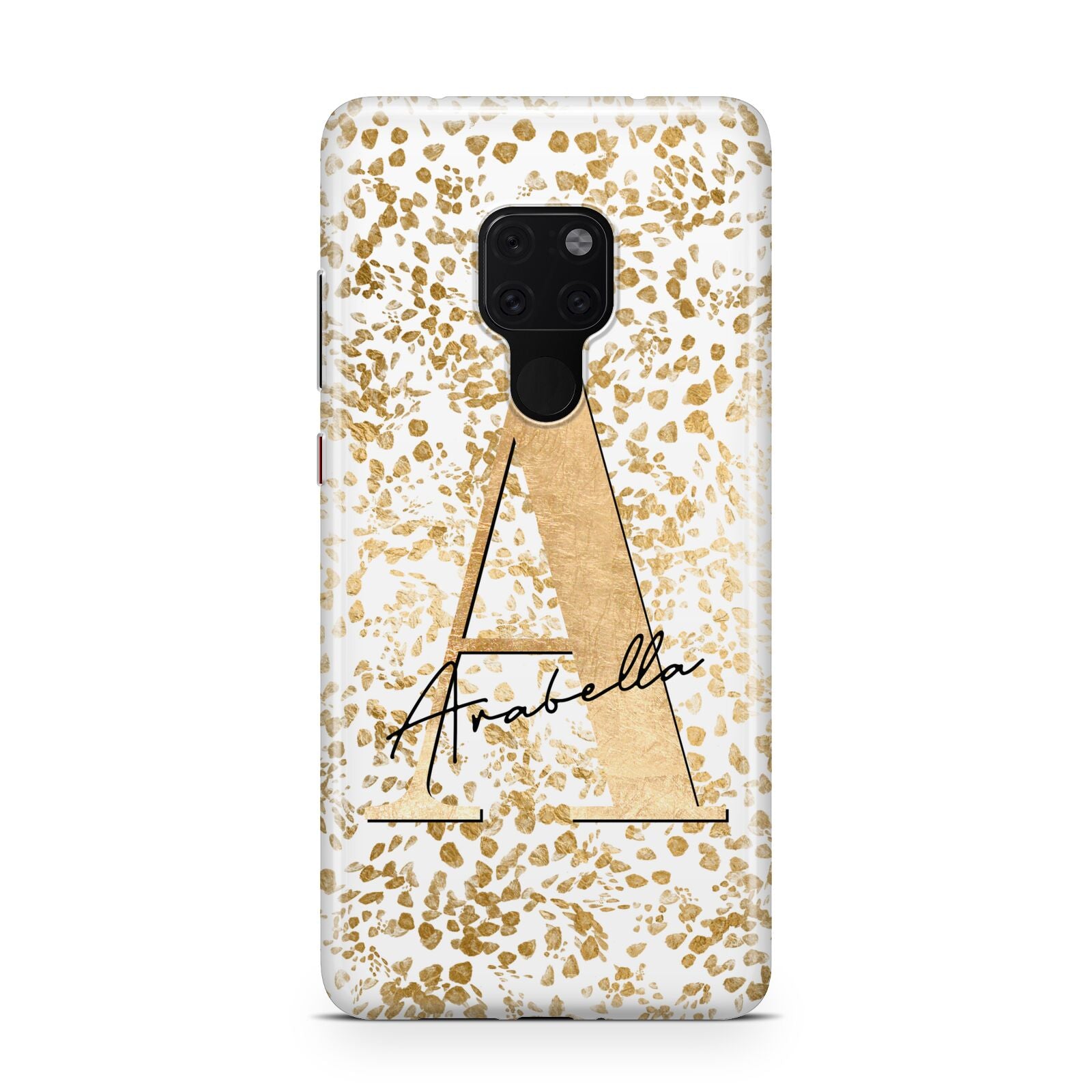 Personalised White Gold Cheetah Huawei Mate 20 Phone Case