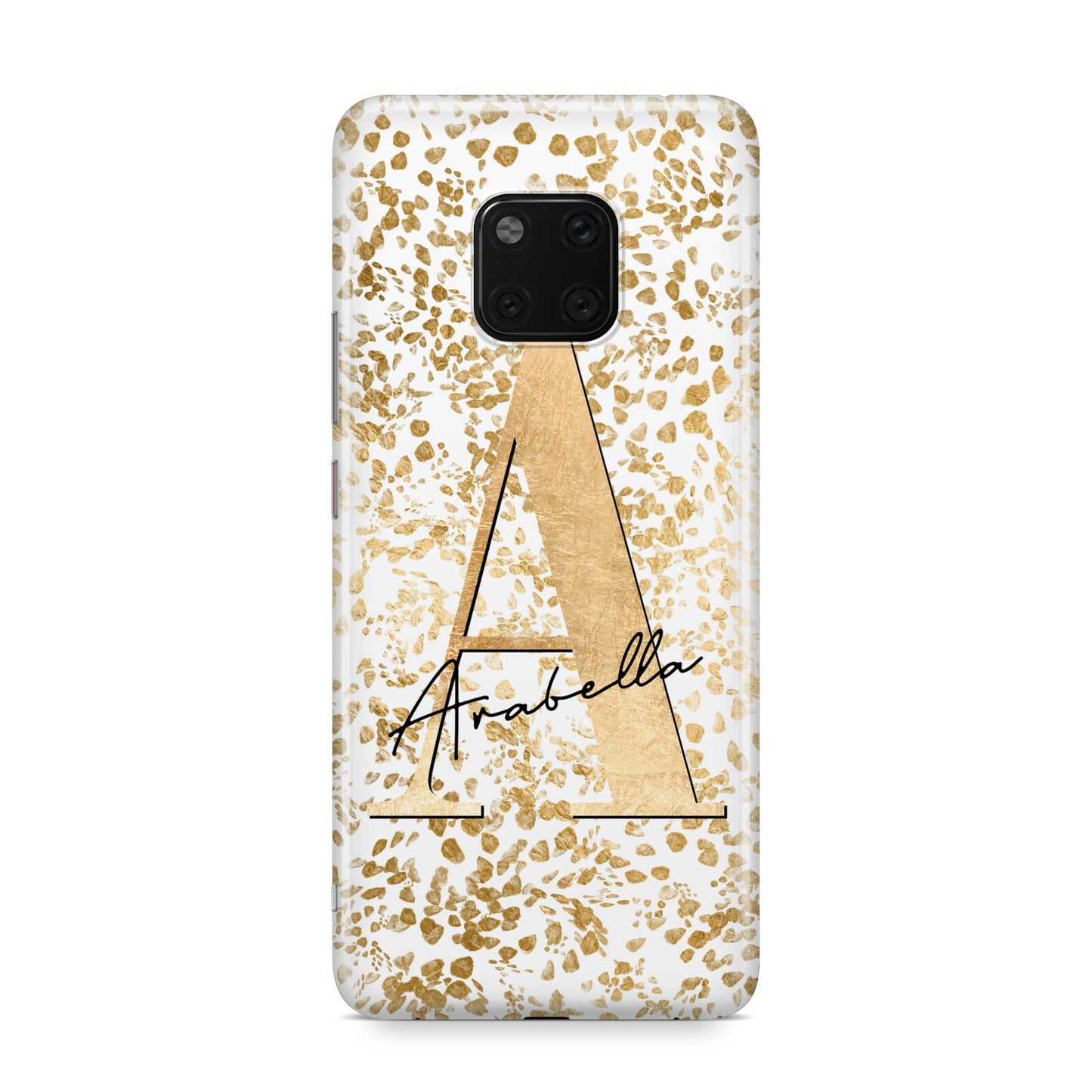 Personalised White Gold Cheetah Huawei Mate 20 Pro Phone Case