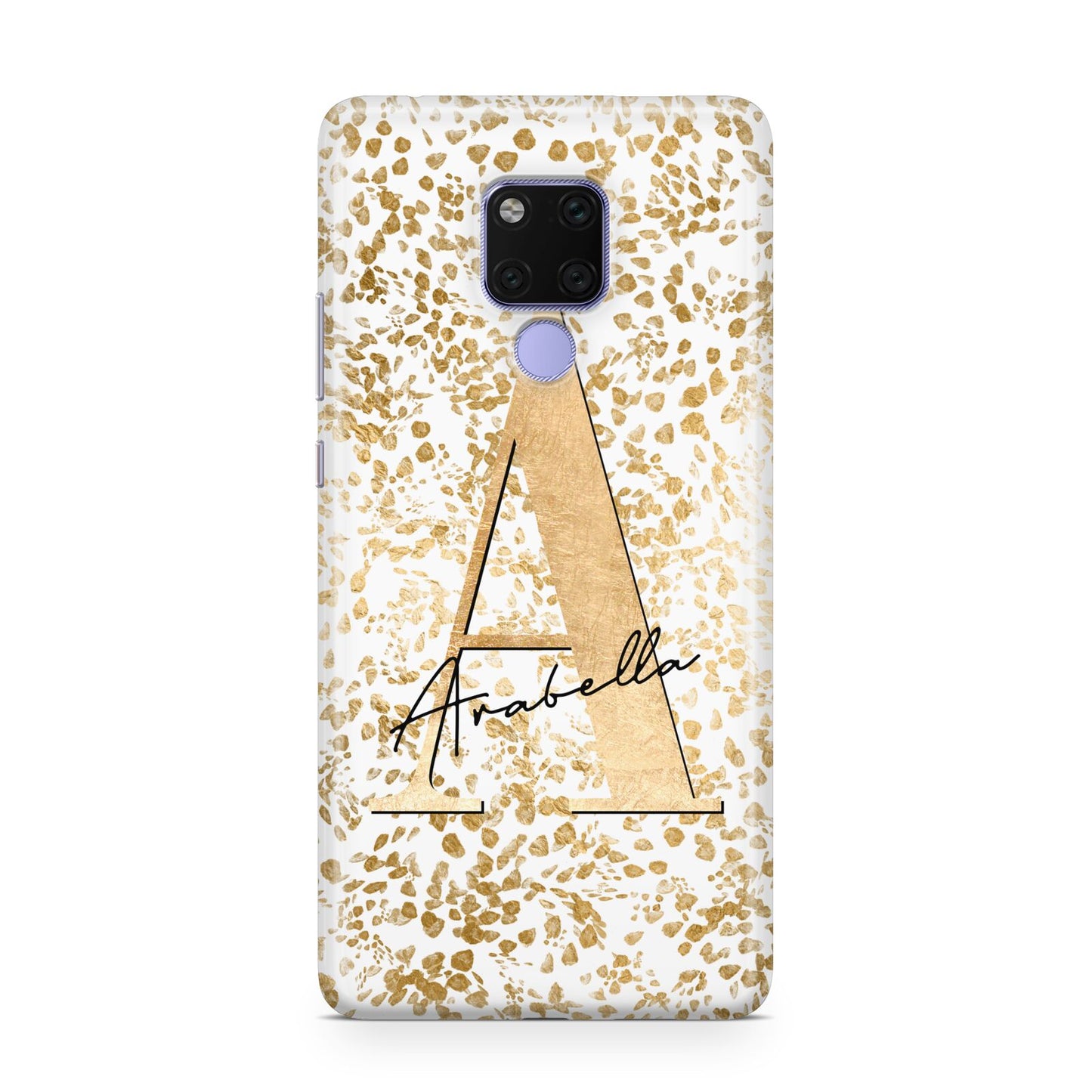 Personalised White Gold Cheetah Huawei Mate 20X Phone Case