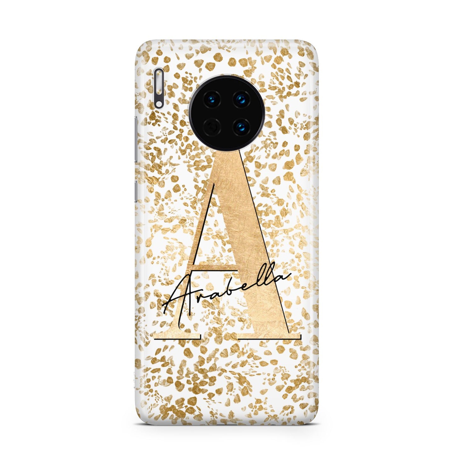 Personalised White Gold Cheetah Huawei Mate 30