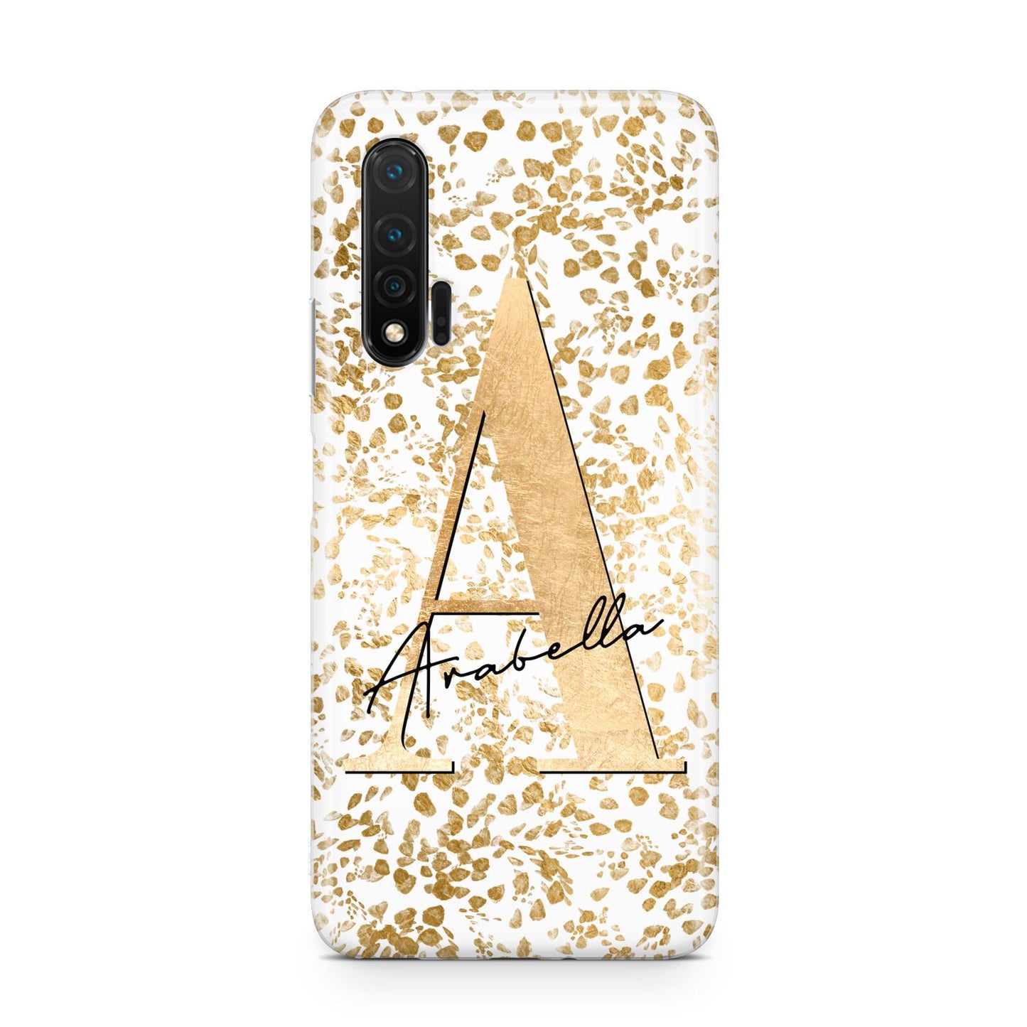 Personalised White Gold Cheetah Huawei Nova 6 Phone Case