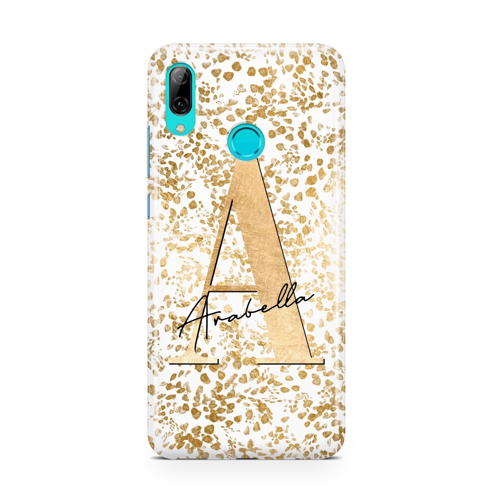 Personalised White Gold Cheetah Huawei P Smart 2019 Case