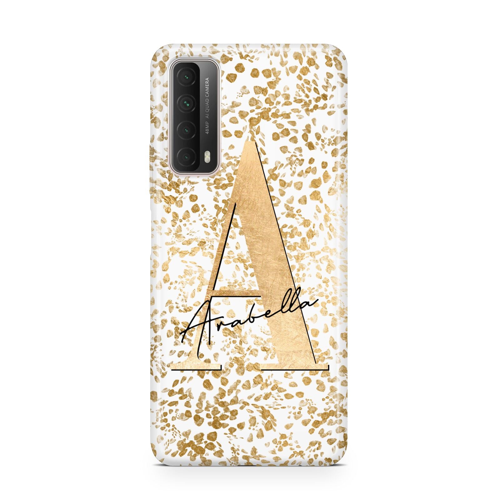 Personalised White Gold Cheetah Huawei P Smart 2021