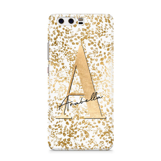 Personalised White Gold Cheetah Huawei P10 Phone Case