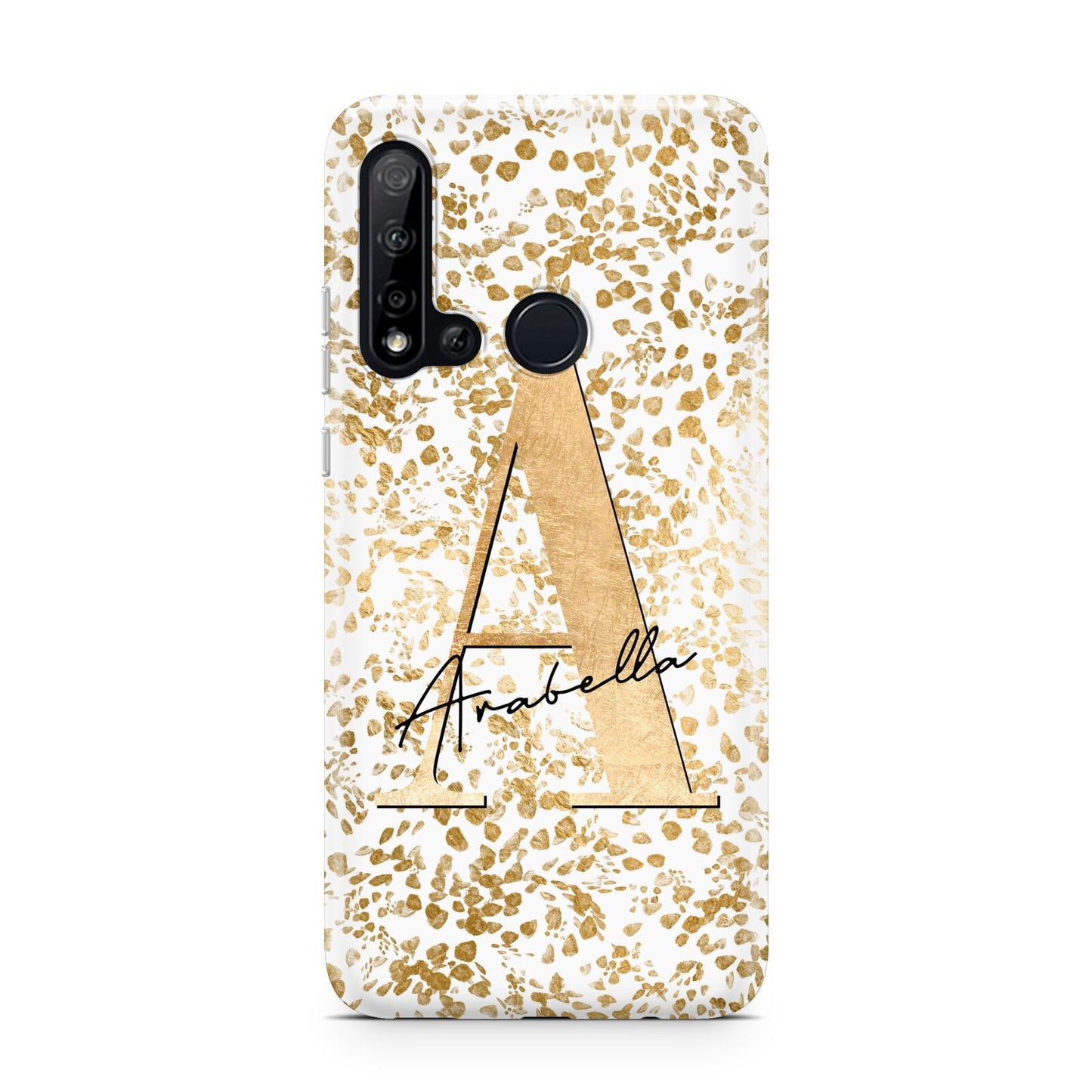 Personalised White Gold Cheetah Huawei P20 Lite 5G Phone Case