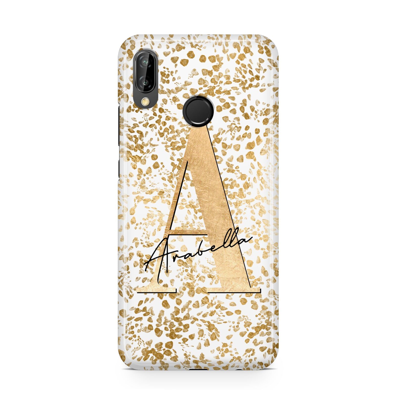 Personalised White Gold Cheetah Huawei P20 Lite Phone Case