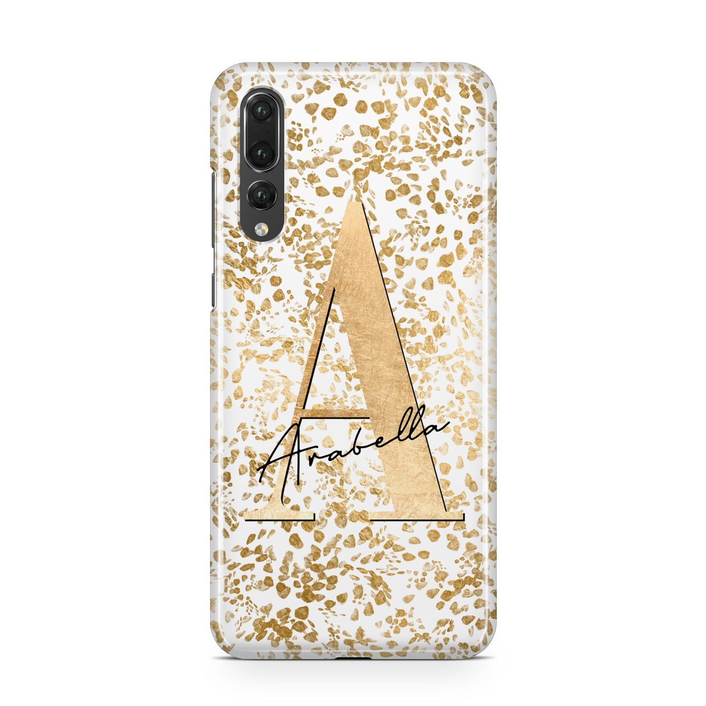 Personalised White Gold Cheetah Huawei P20 Pro Phone Case