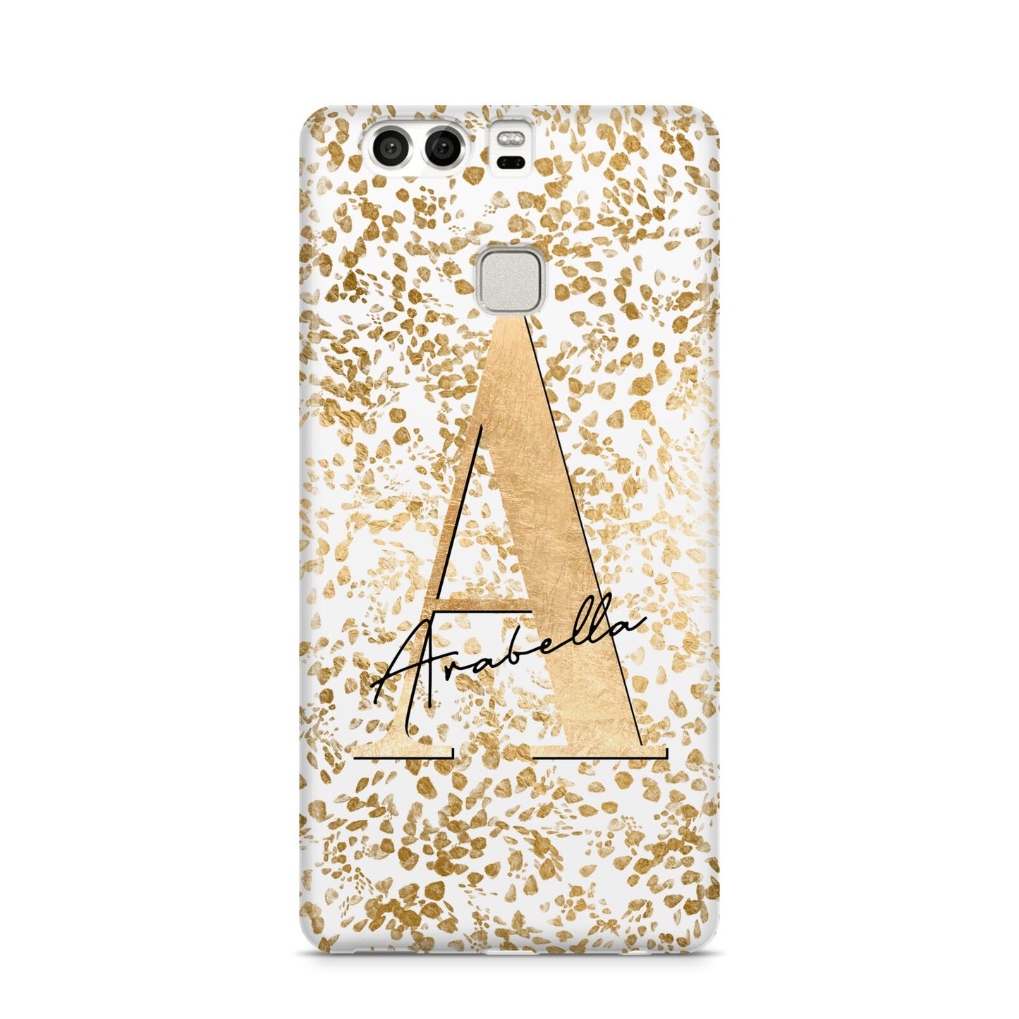 Personalised White Gold Cheetah Huawei P9 Case