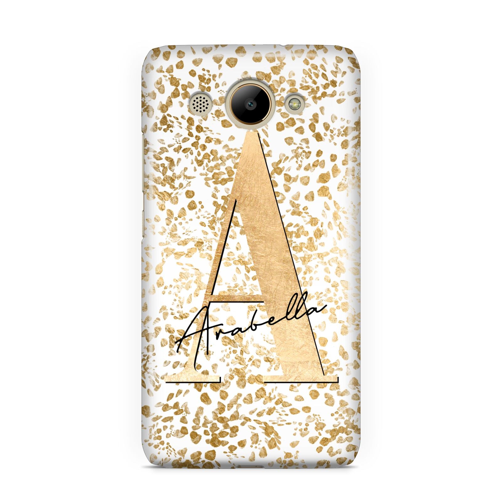 Personalised White Gold Cheetah Huawei Y3 2017