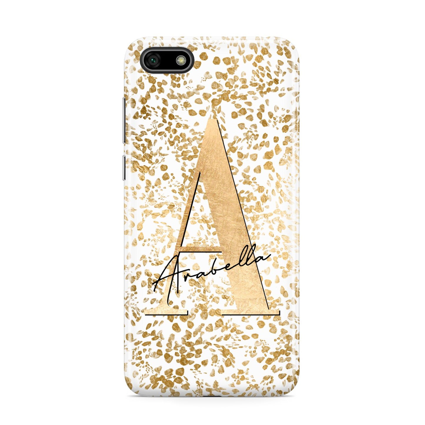 Personalised White Gold Cheetah Huawei Y5 Prime 2018 Phone Case