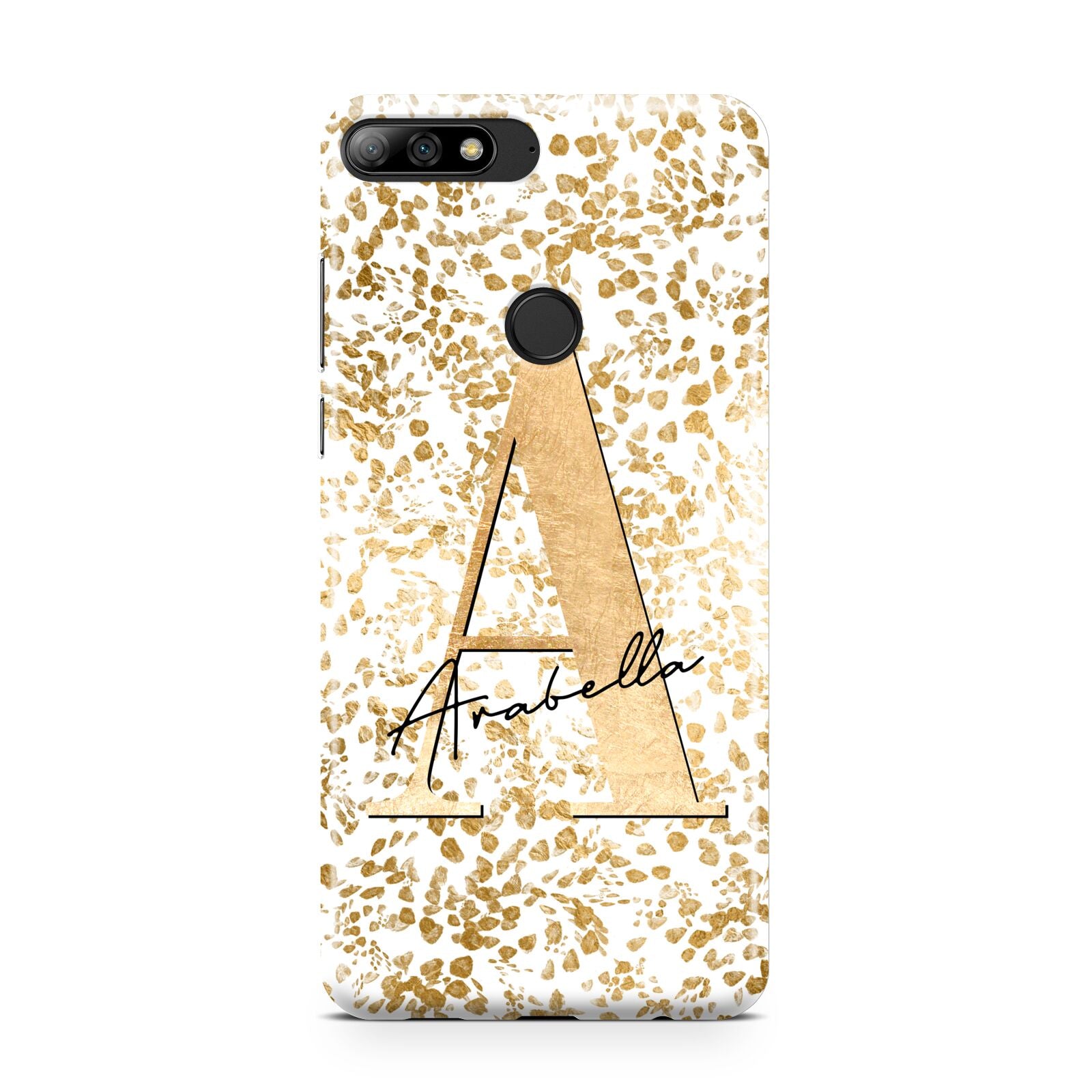 Personalised White Gold Cheetah Huawei Y7 2018