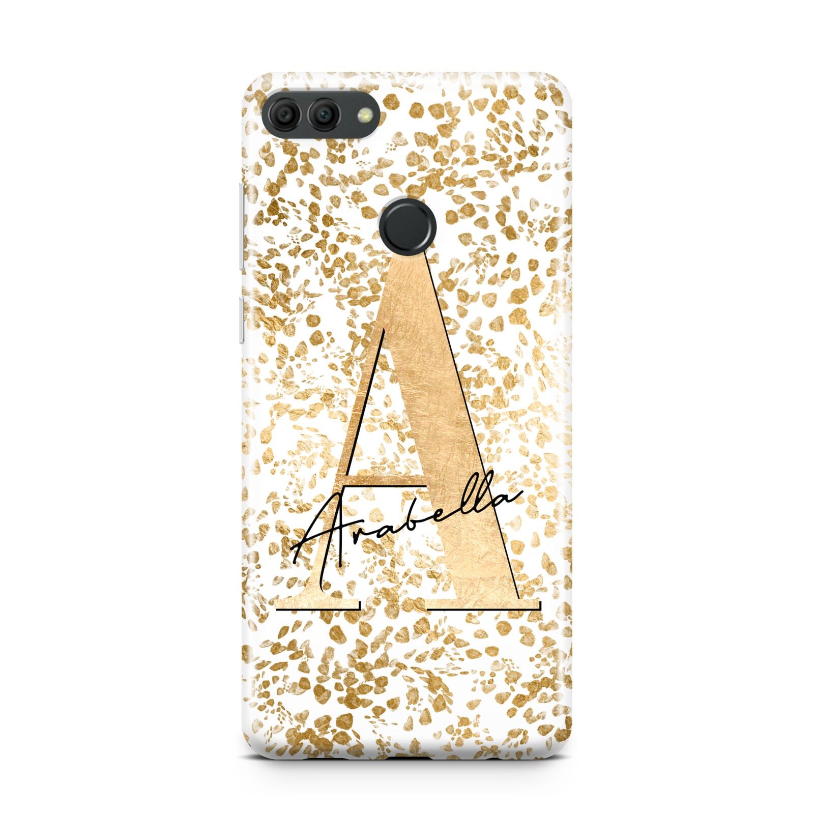 Personalised White Gold Cheetah Huawei Y9 2018