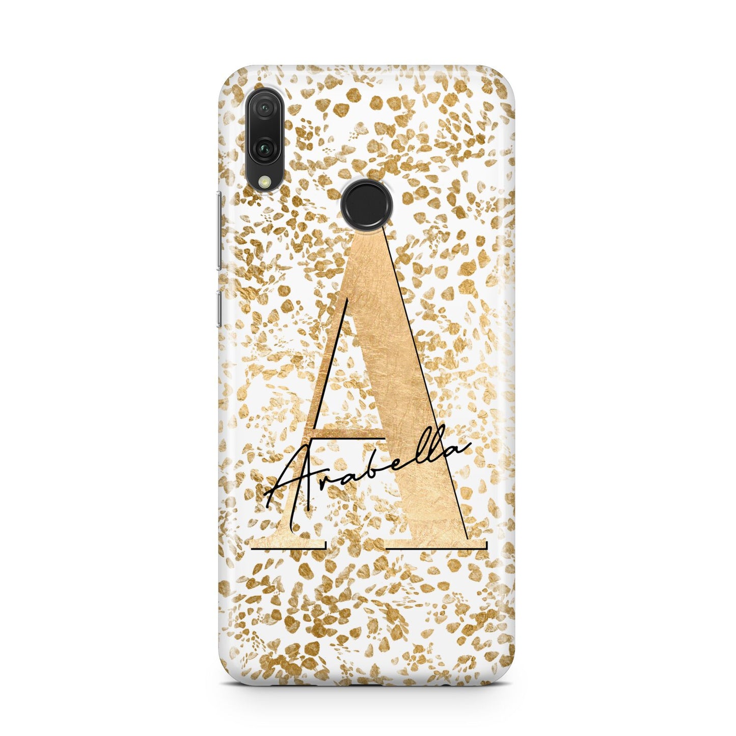 Personalised White Gold Cheetah Huawei Y9 2019