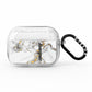 Personalised White Gold Marble Name AirPods Pro Glitter Case