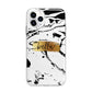 Personalised White Gold Swirl Marble Apple iPhone 11 Pro in Silver with Bumper Case