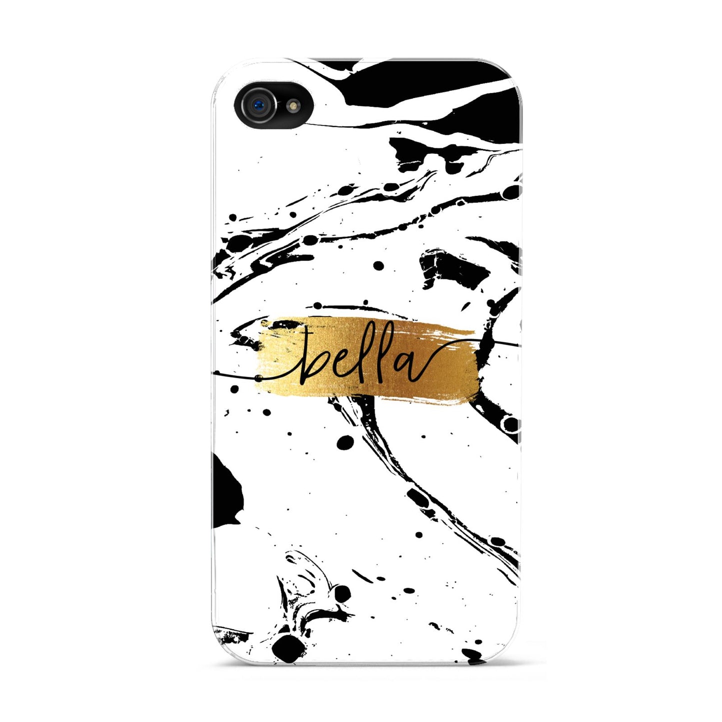 Personalised White Gold Swirl Marble Apple iPhone 4s Case
